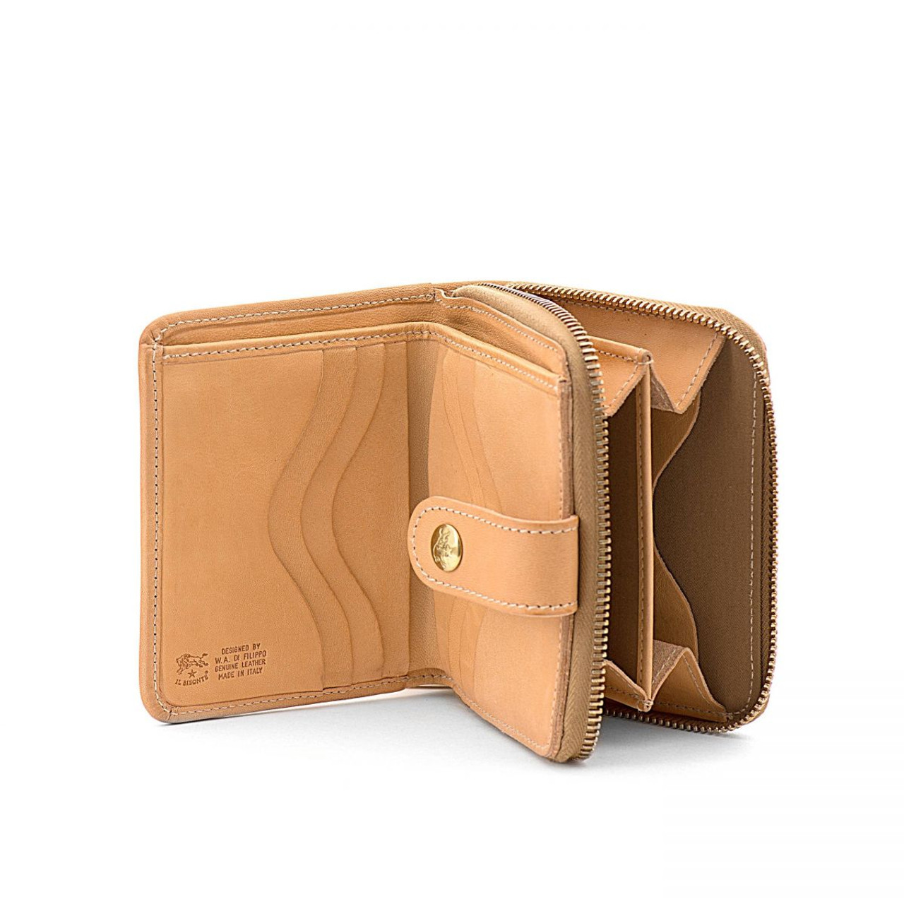 Il Bisonte Women's Wallet in Cowhide Double Leather in NATURAL