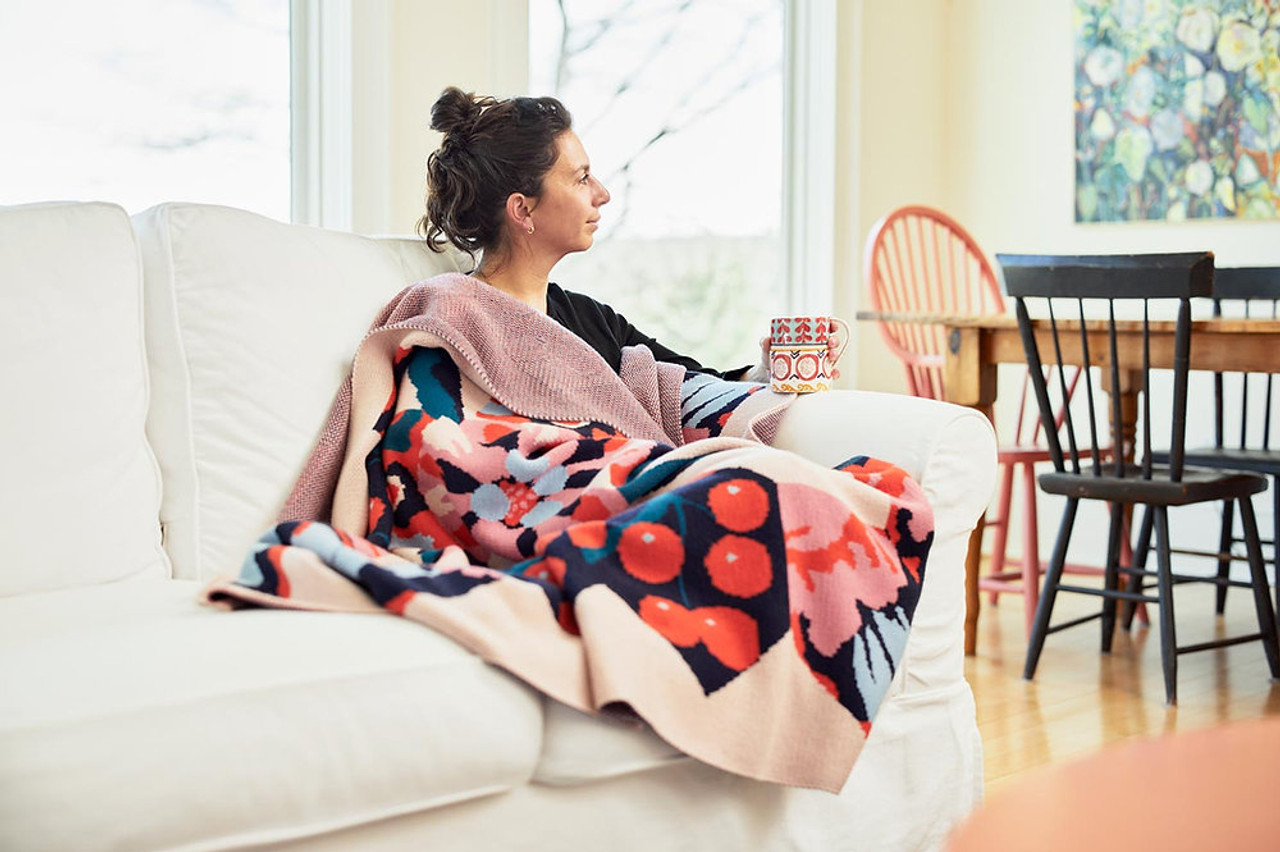 Merino Wool Throw Blanket in BITTERSWEET