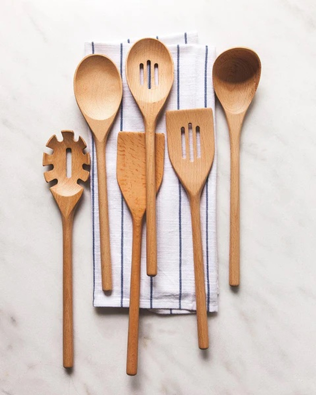 Farmhouse Pottery Wooden Spoon Set of 6