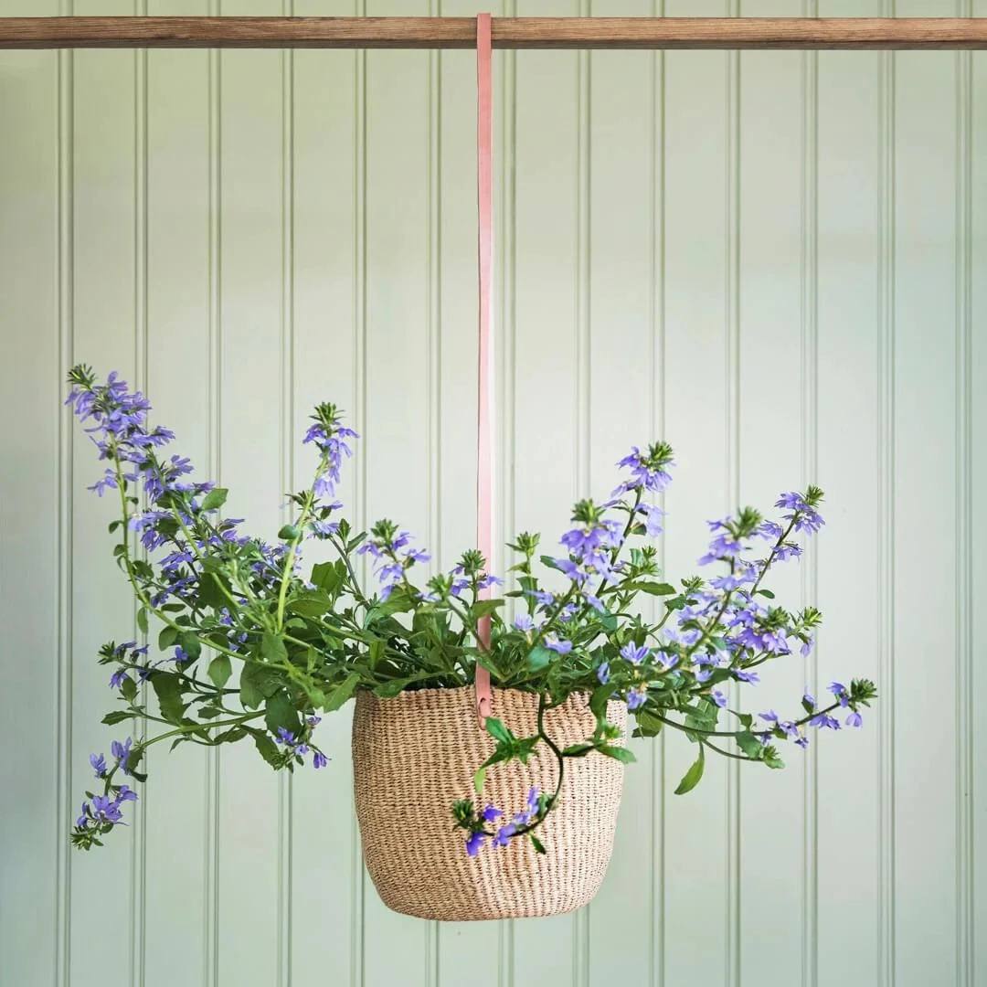 Small Kiondo Hanging Basket in Natural Brown - THE BEACH PLUM COMPANY