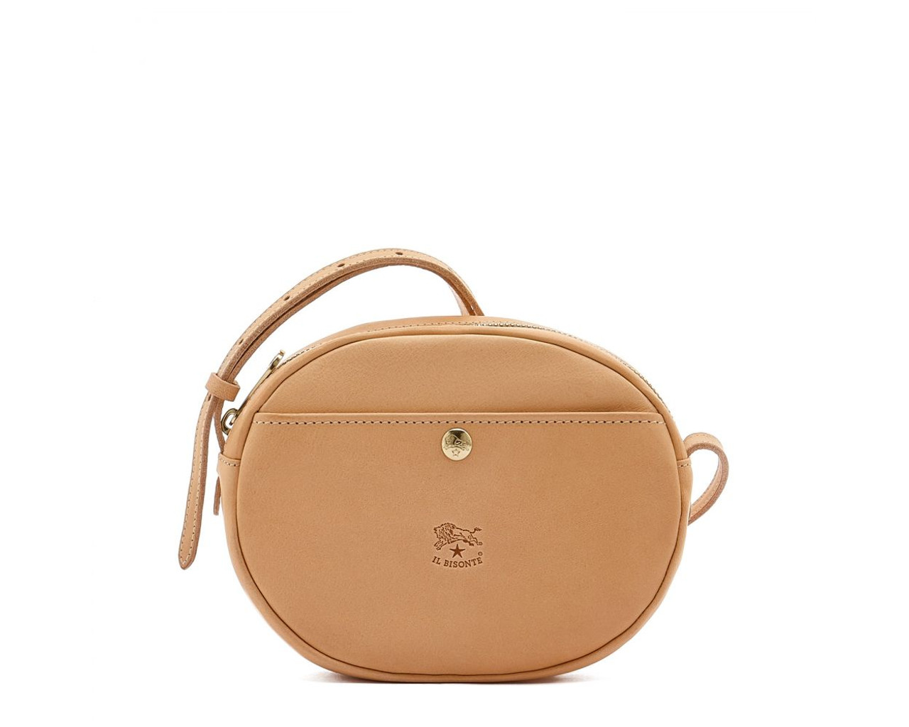 Rubino Small Women's Il Bisonte Crossbody Bag in Soft Vegetable-Tanned  Cowhide Leather color Natural