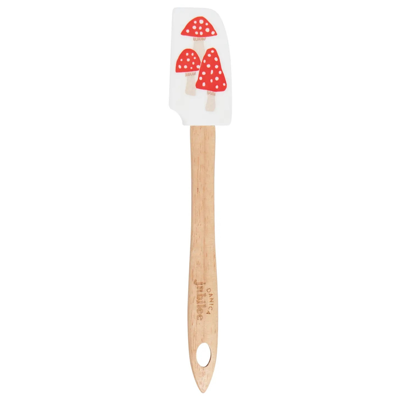 Gnome for the Holidays Silicone Spatula (Large) Set of 2 (Green w. Gnome  13 White w. Mushroom 8) - THE BEACH PLUM COMPANY