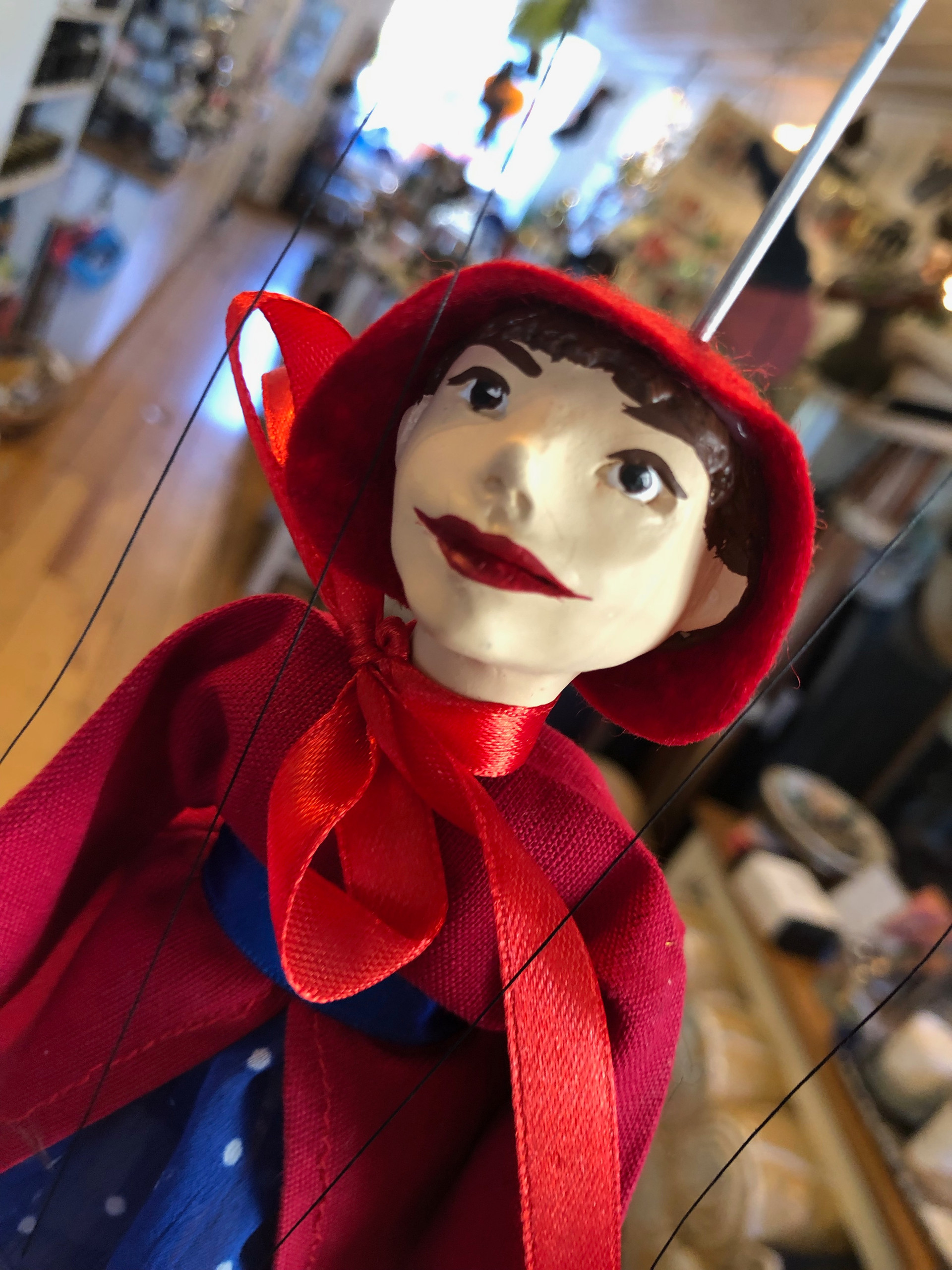 Puppet Queen in Blue Dress Silver Crown THE BEACH PLUM COMPANY