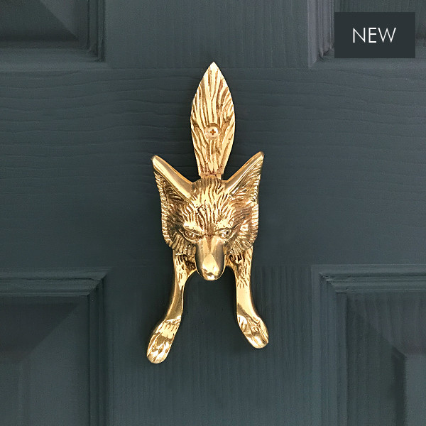 Solid Brass Fox Door Knocker THE BEACH PLUM COMPANY