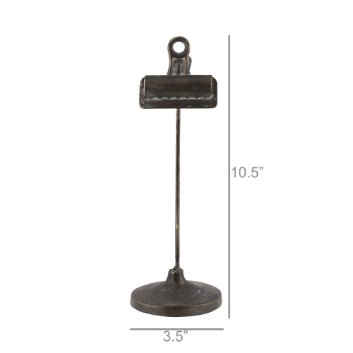 Bookeeper's Industrial Clip on Cast Iron Short Base