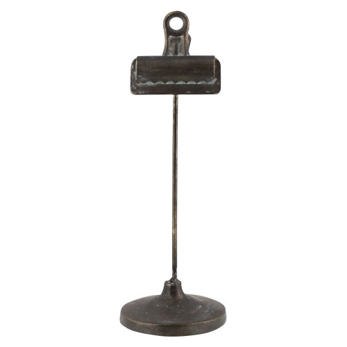 Bookeeper's Industrial Clip on Cast Iron Short Base