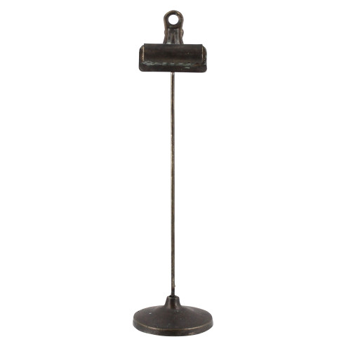 Bookeeper's Industrial Clip on Cast Iron Tall Base