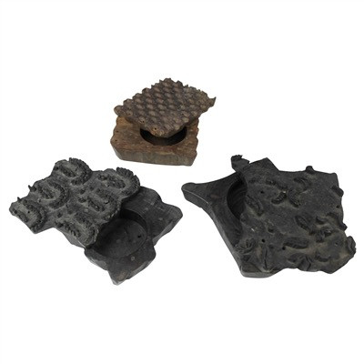 MYSTERY DESIGN Found Wood Block Printing Stamp