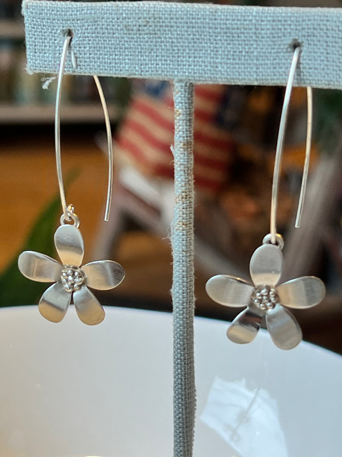 Sterling Silver Daisy Threader Earrings