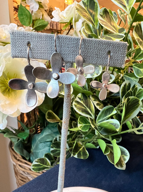 Sterling Silver Small Hydrangea Hook Earrings