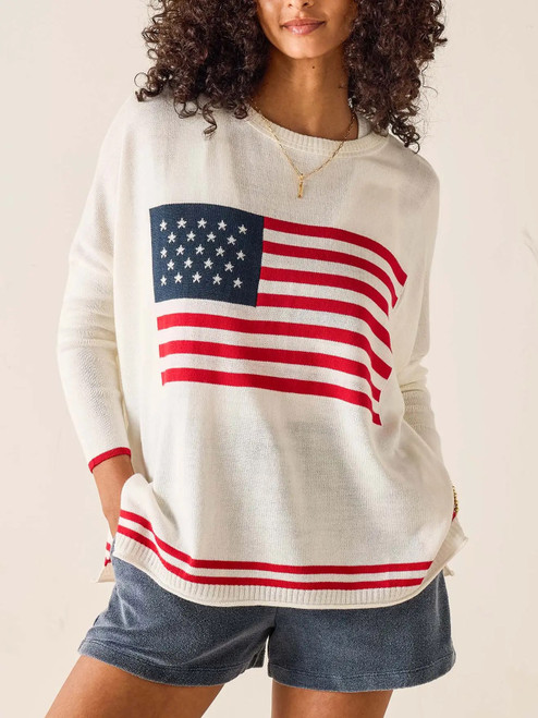 MERSEA Catalina Sweater in AMERICAN FLAG Celebrate 250 years in style!