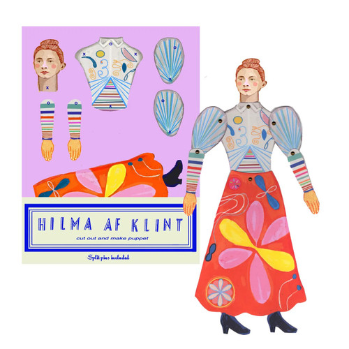 Hilma Af Clint  Cut and Make Paper Puppet (Paper Doll)