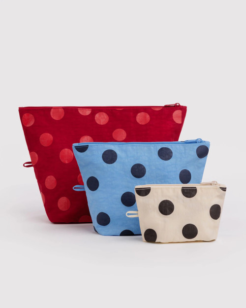 Baggu Go Pouch Set in POLKA DOT MIX