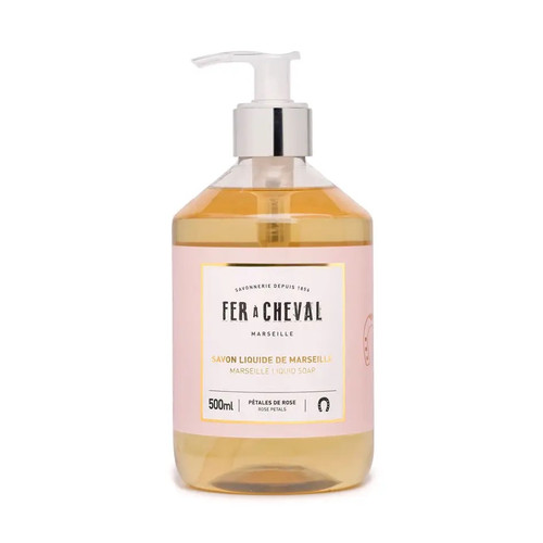 Fer À Cheval ROSE PETALS Genuine Marseille Liquid Soap - 500ML or 33.8oz