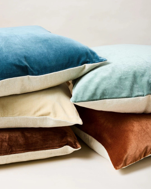 Velvet + Linen Pillow 26" (Assorted Colors)