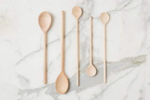 Wood French Cooking Spoons (Set of 5)