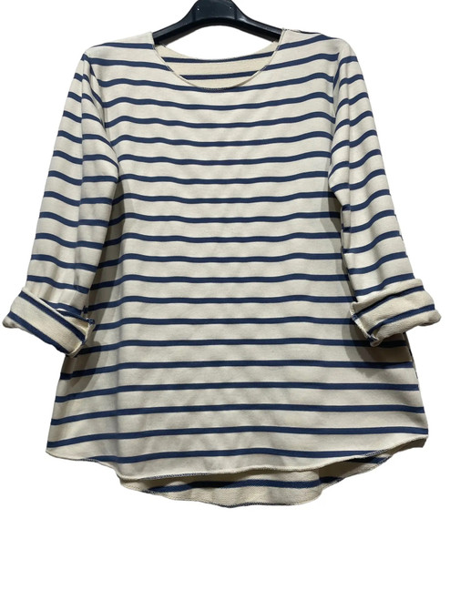 Breton Stripe Long Sleeve Top (French Blue Stripe)
