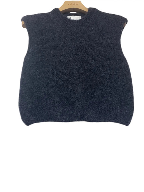 BLACK Cropped Sweater Vest