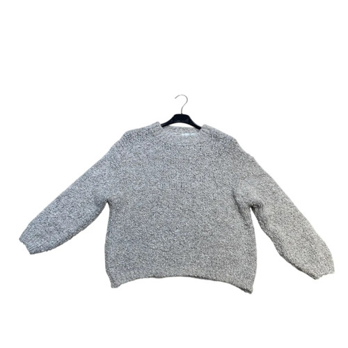 Cropped Sweater in Light Grey