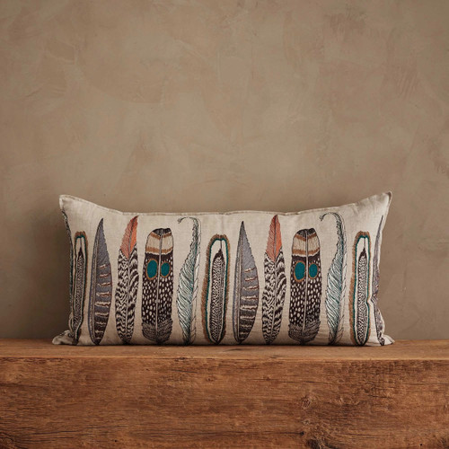 Large Feathers Lumbar Pillow