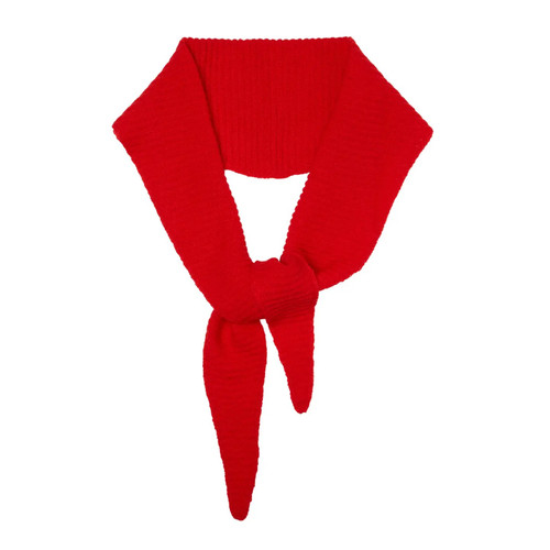Cashmere Diamond Skinny Scarf in RED