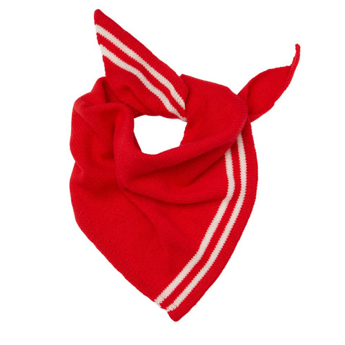 Cashmere Triangle Scarf in RED