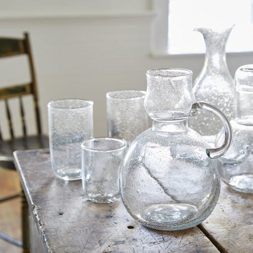 Seeded Glass Pitcher