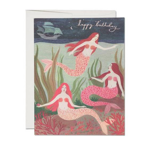 Happy Birthday Mermaids Card