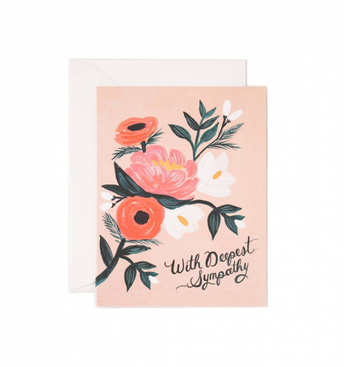 With Deepest Sympathy Flowers Card