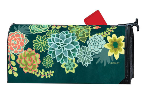 Boho Succulents Magnetic Mailbox Wrap Boho Succulents Magnetic Mailbox Wrap