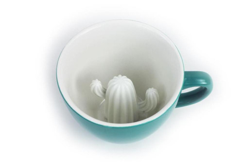 Cactus Mug in Turquoise Cactus Mug in Turquoise