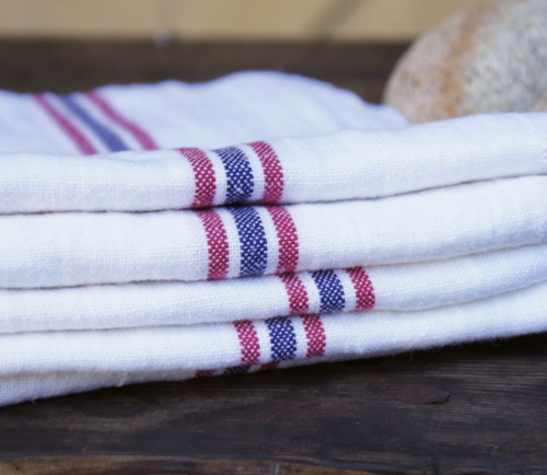 Linen Tea Towel - Undyed Stripe · Under The Canopy