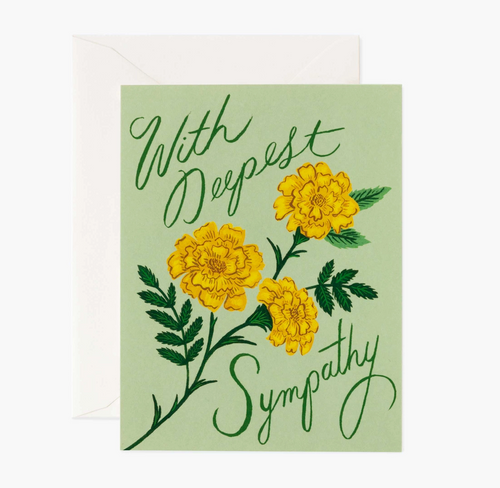 With Deepest Sympathy Marigold Card