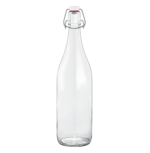 1L French Glass Swing Top Bottle with Airtight Hinged Stopper