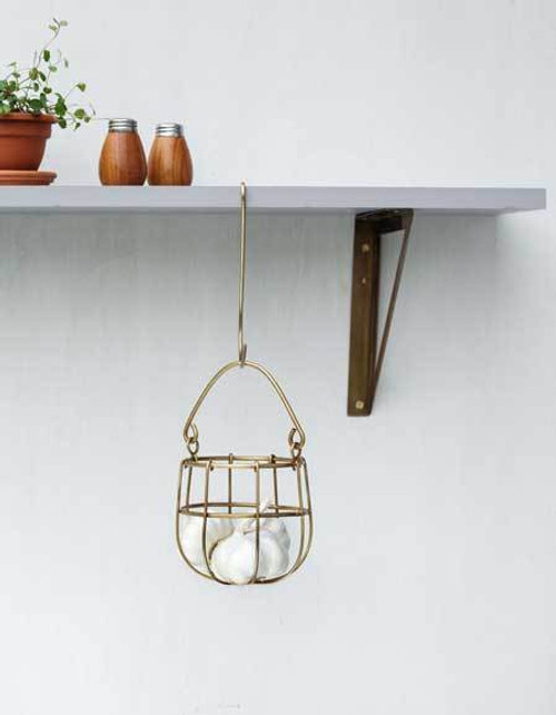 Brass Hanging Basket Small