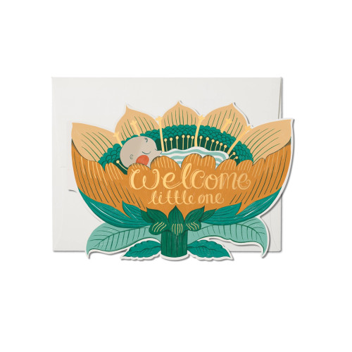 Baby Blossom Welcome Little One Card