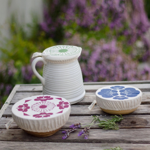 Halo Dish + Bowl Covers SMALLS (SET OF 3 ) EDIBLE FLOWERS