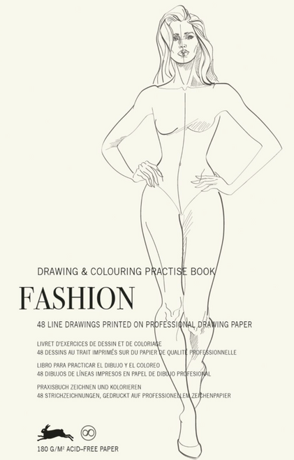 FASHION Drawing & Coloring Practice Book