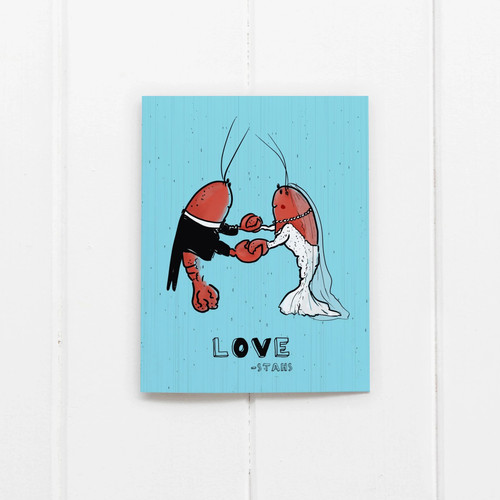 Love Stah Wedding Card