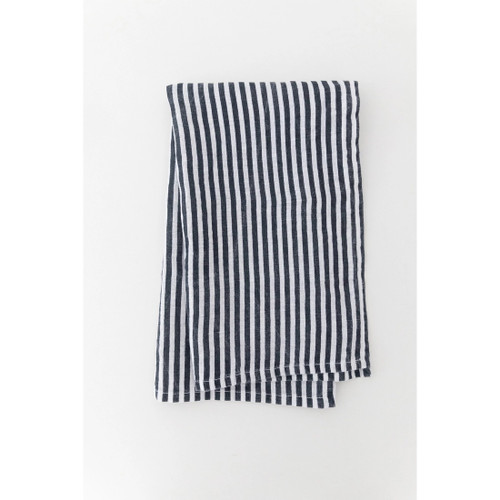  Awning Stripe Navy Blue Tea Towel