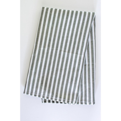 Awning Stripe Pewter Tea Towel