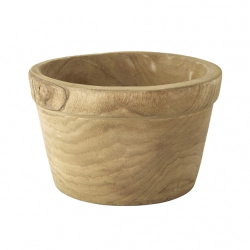 Wood Carving Pot Wide 