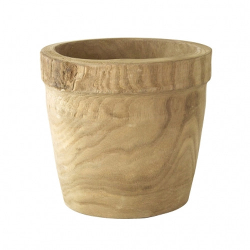 Wood Carving Pot Tall