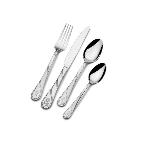 Anchor Nautical 16 Piece Stainless Steel Flatware Set (Service for 4) Anchor Nautical 16 Piece Stainless Steel Flatware Set (Service for 4)