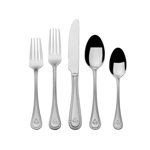 Sailboat Nautical 20 Piece Stainless Steel Flatware Set (Service for 4) Sailboat Nautical 20 Piece Stainless Steel Flatware Set (Service for 4)
