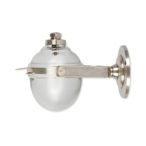 Balthazar Soap Dispenser in Aged Nickel Plated Brass and Glass