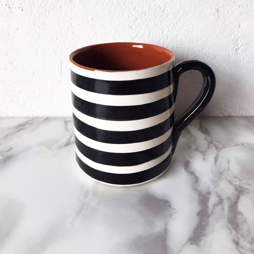 Bold Stripe Mug (BLACK AND WHITE) 12cm x 1.7cm