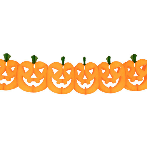Halloween Pumpkin Paper Garland (approx 118")