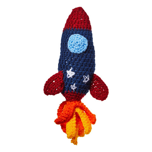 Knit Rattle in SPACESHIP ROCKET