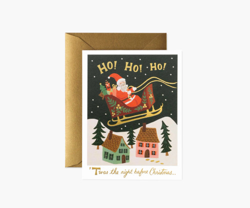 Ho Ho Ho Santa Christmas Delivery Card by Rifle Paper Co